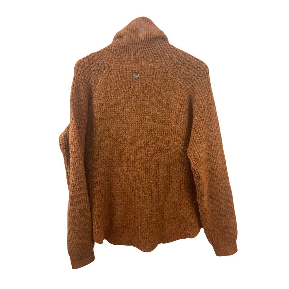 KÜHL Alpaca Blend Turtleneck Sweater Brown Textured Knit Women’s XL - Picture 2 of 9